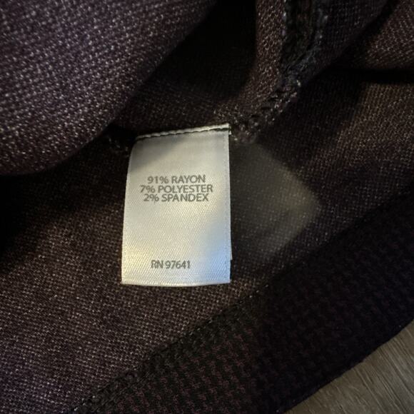 J. JILL Sleeveless Tank Top Tee Purple Houndstooth Rayon Polyester Slits XL - Picture 5 of 7